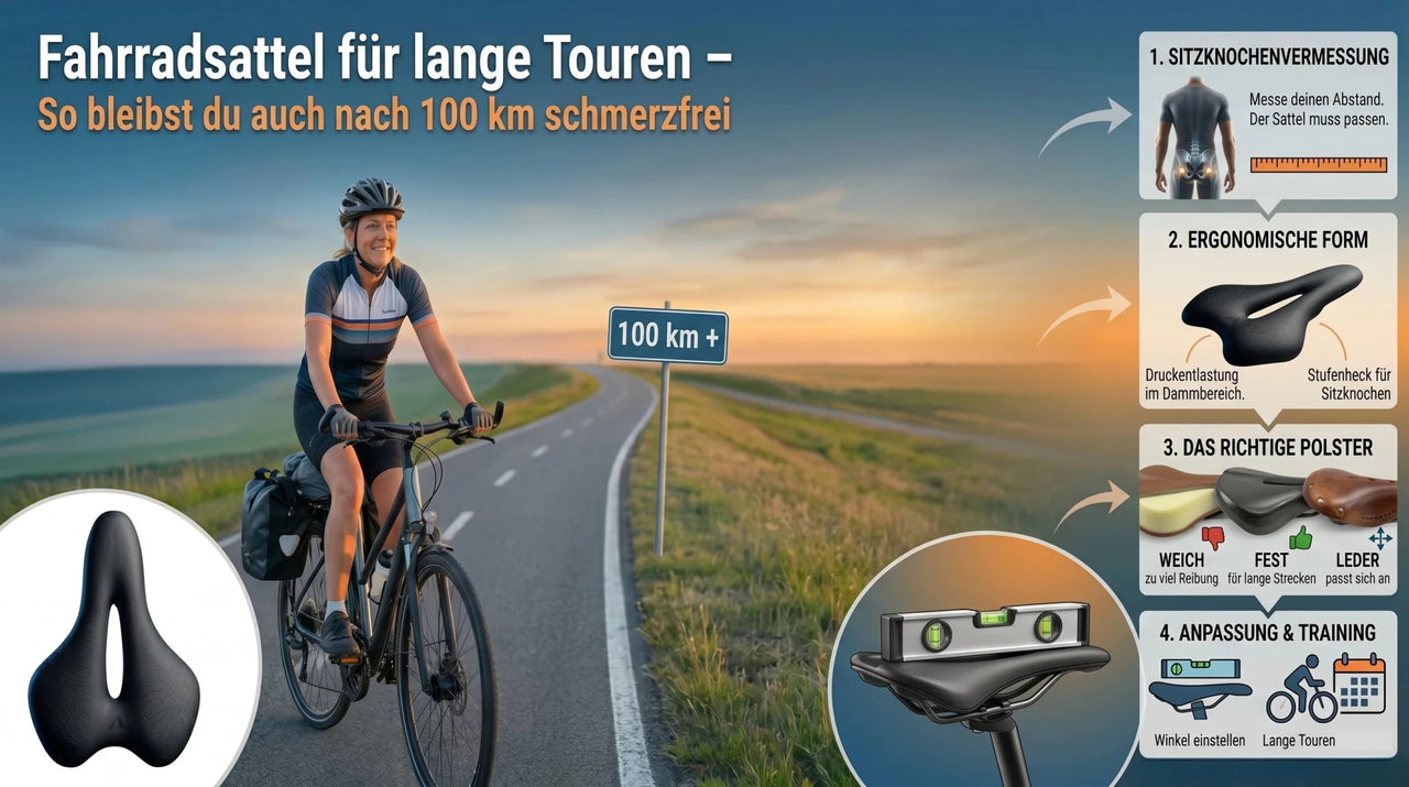 Fahrradsattel für lange Touren – So bleibst du auch nach 100 km schmerzfrei - alpenbestsattel.com