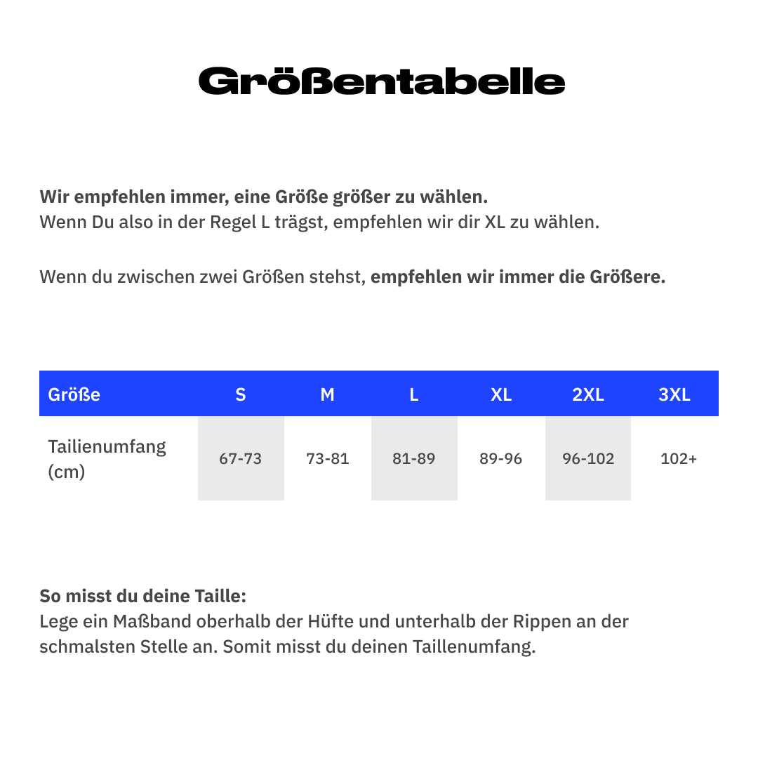 Größentabelle