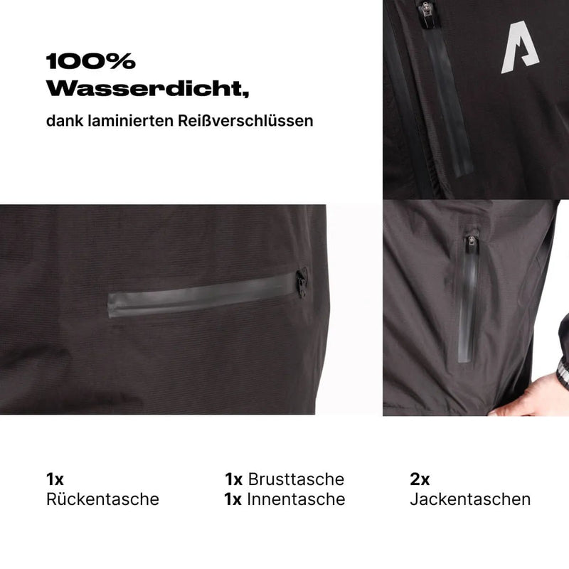 Alpensattel Rainshield - Wasserdichte Regenjacke - alpenbestsattel.com